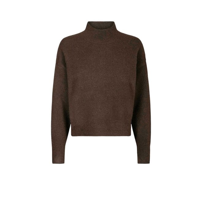 Paulina Knit Blouse - Brown Melange