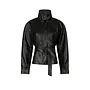 Jaclyn Faux Leather Jacket - Black