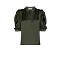 Roella Heavy Sateen Blouse - Deep Green