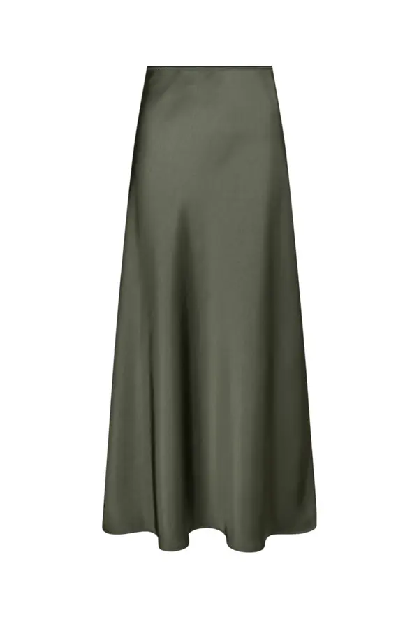 Vicky Heavy Sateen Skirt - Deep Green