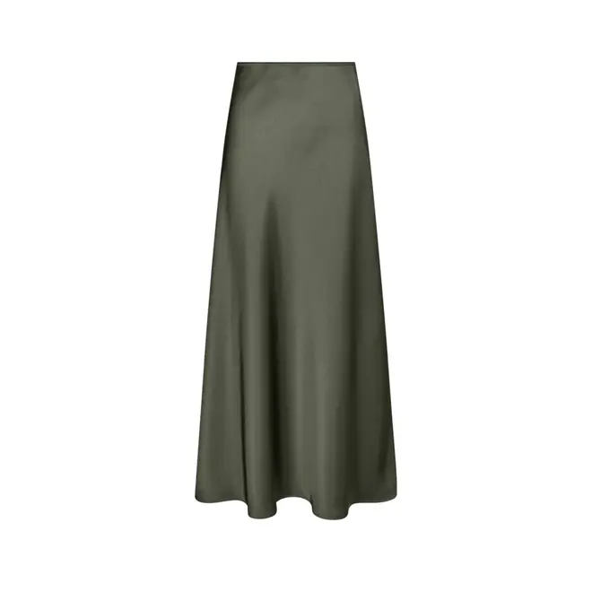 Vicky Heavy Sateen Skirt - Deep Green