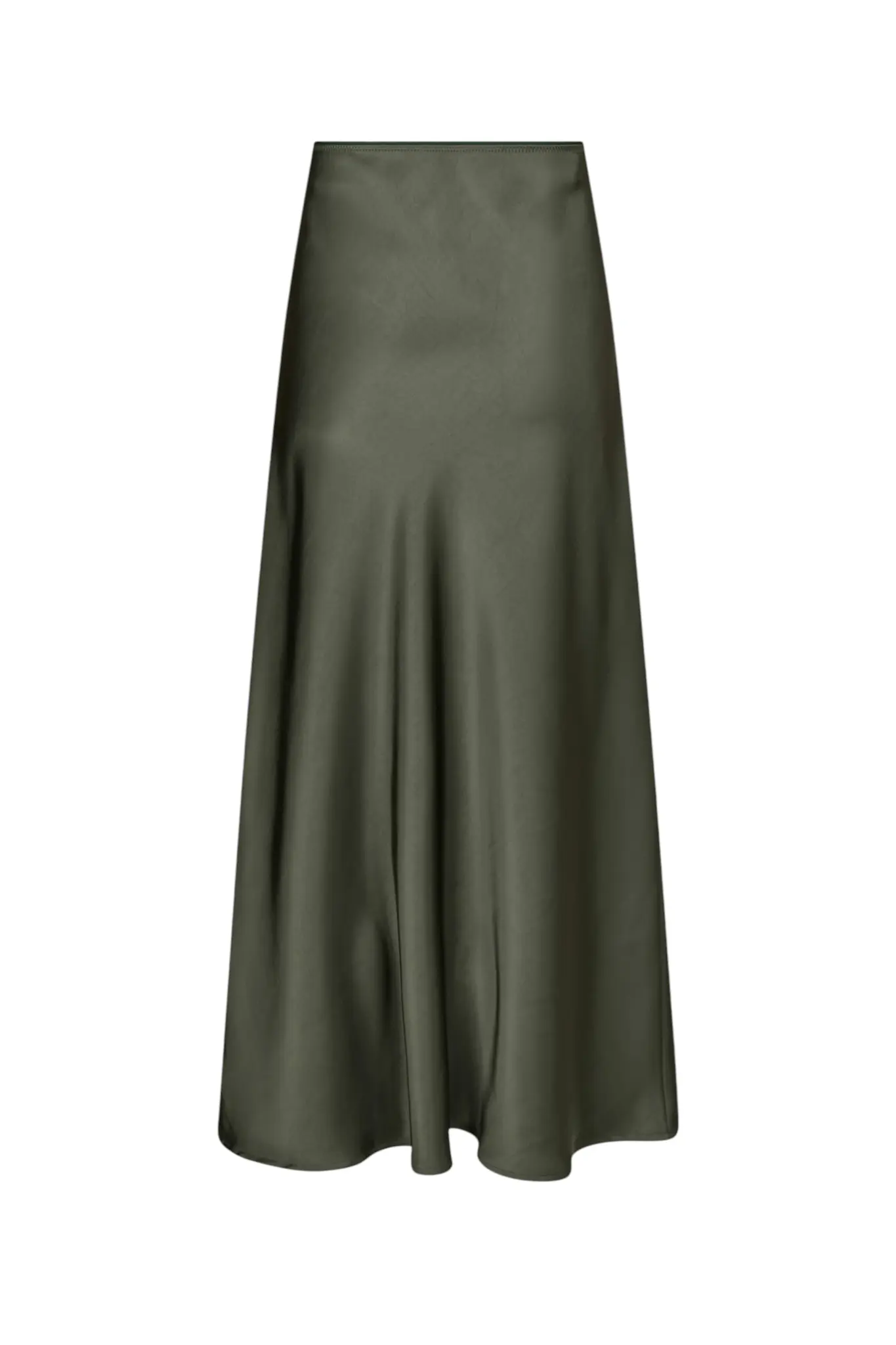 Vicky Heavy Sateen Skirt - Deep Green
