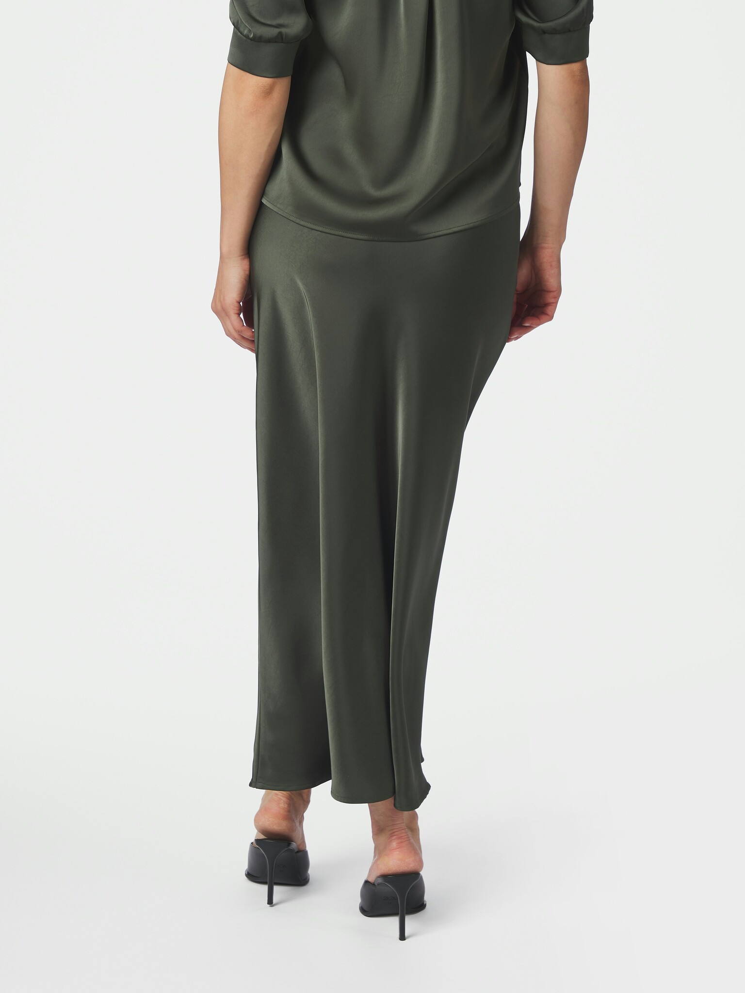 Vicky Heavy Sateen Skirt - Deep Green
