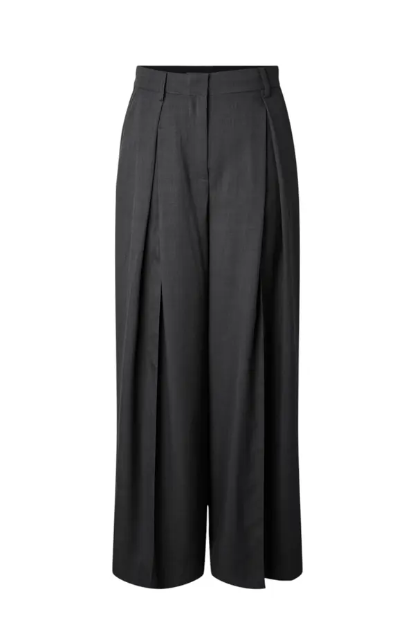 Elura Hw Wide Pants - Drak Grey
