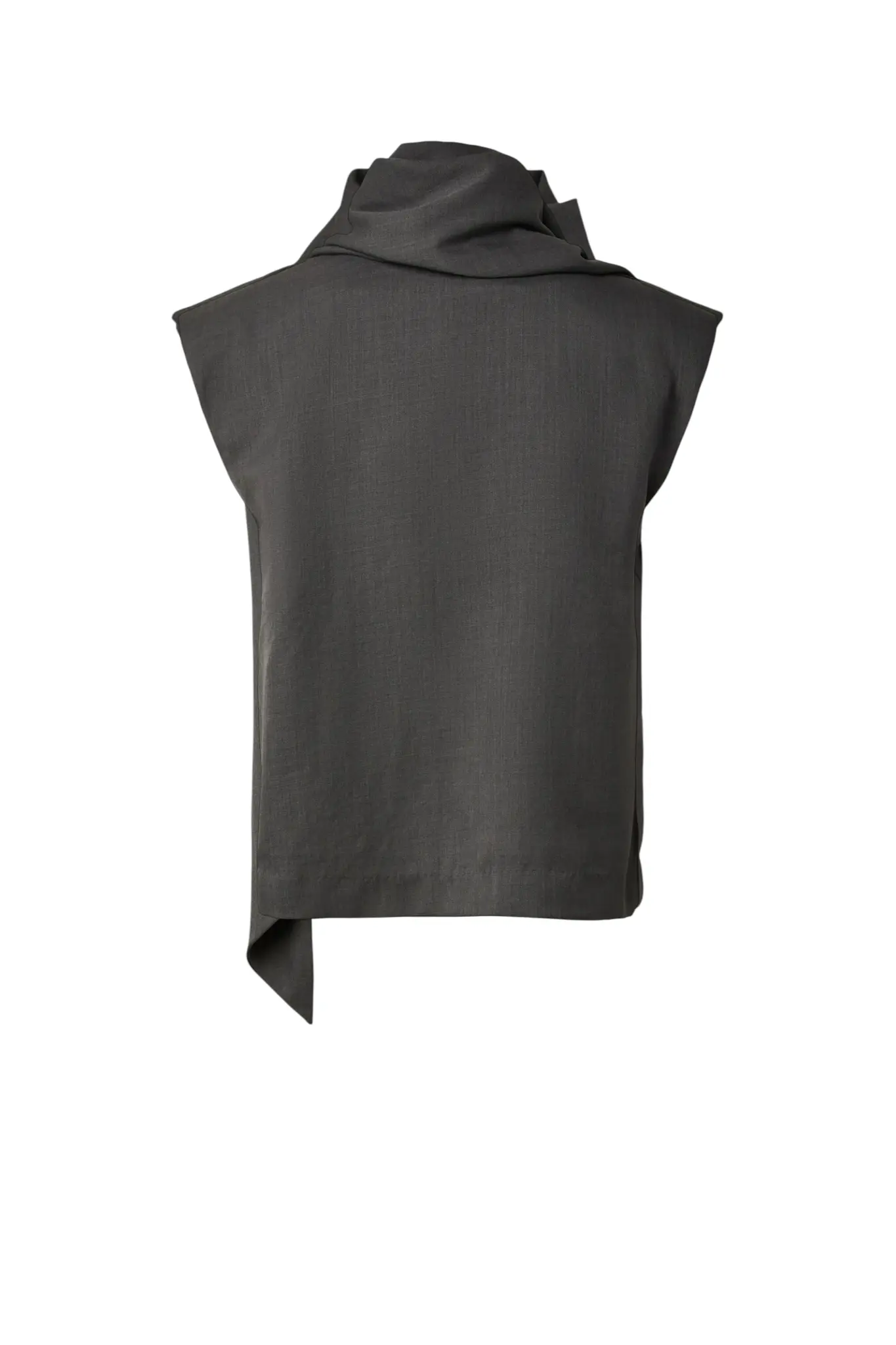 Elura Ls Scraf Top S - Drak Grey Melange