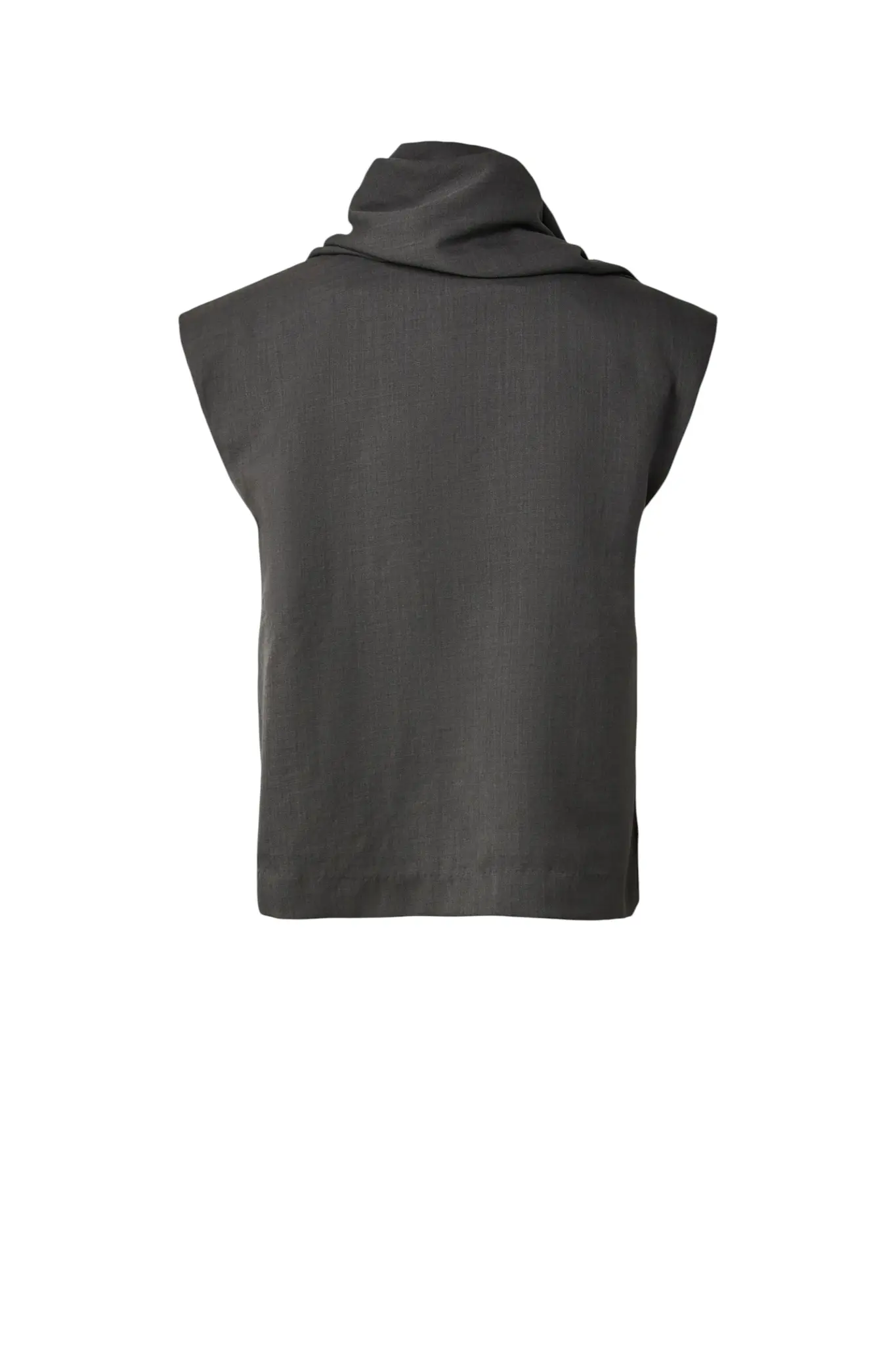 Elura Ls Scraf Top S - Drak Grey Melange