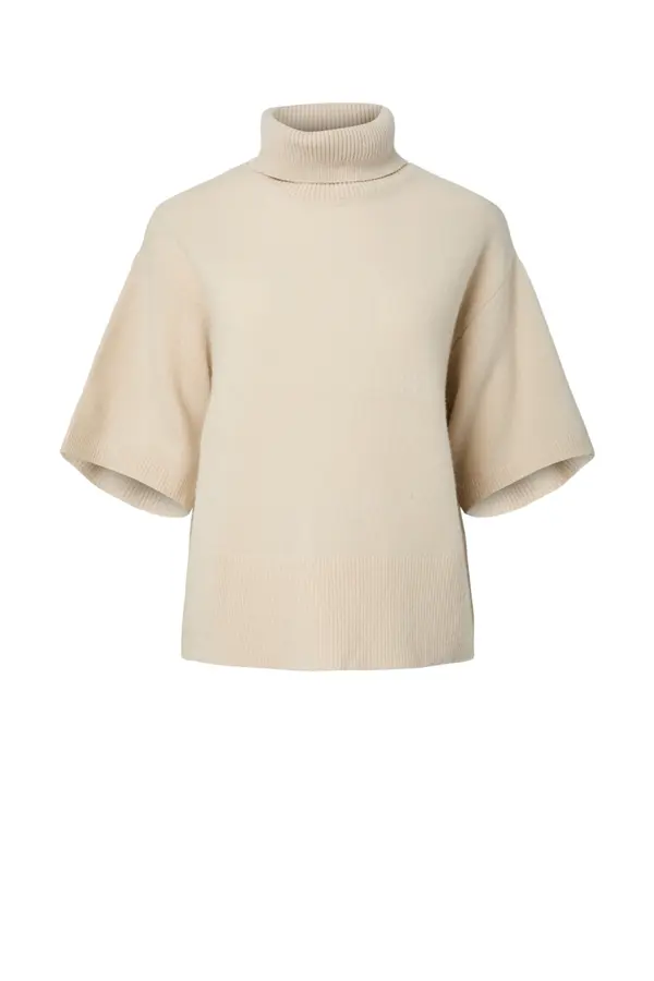 Emilia 2/4 Wool Knit Pullover S Noos - Sandshell