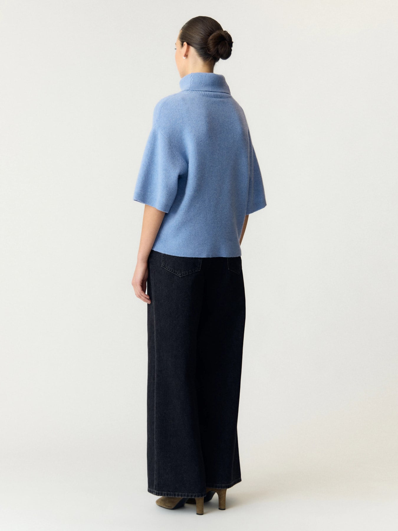Emilia 2/4 Wool Knit Pullover S Noos - Windward Blue