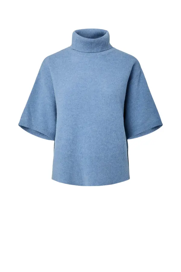 Emilia 2/4 Wool Knit Pullover S Noos - Windward Blue