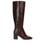 Pluck Mila Heeled High Boot - Dark Cognac