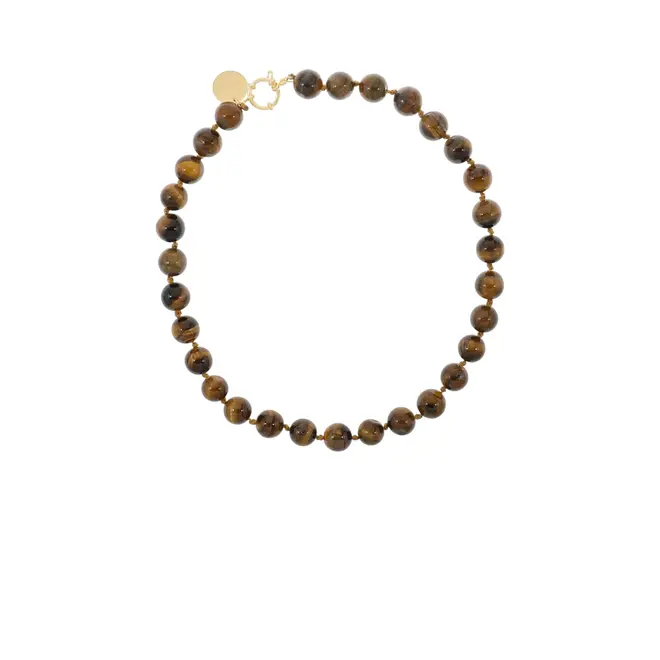 Gemstone Ketting - Bruin-Melee