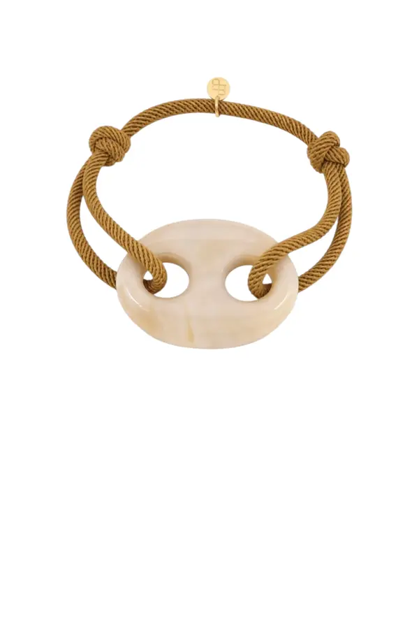 Armband XL Opengewerkte Bedel - Oker