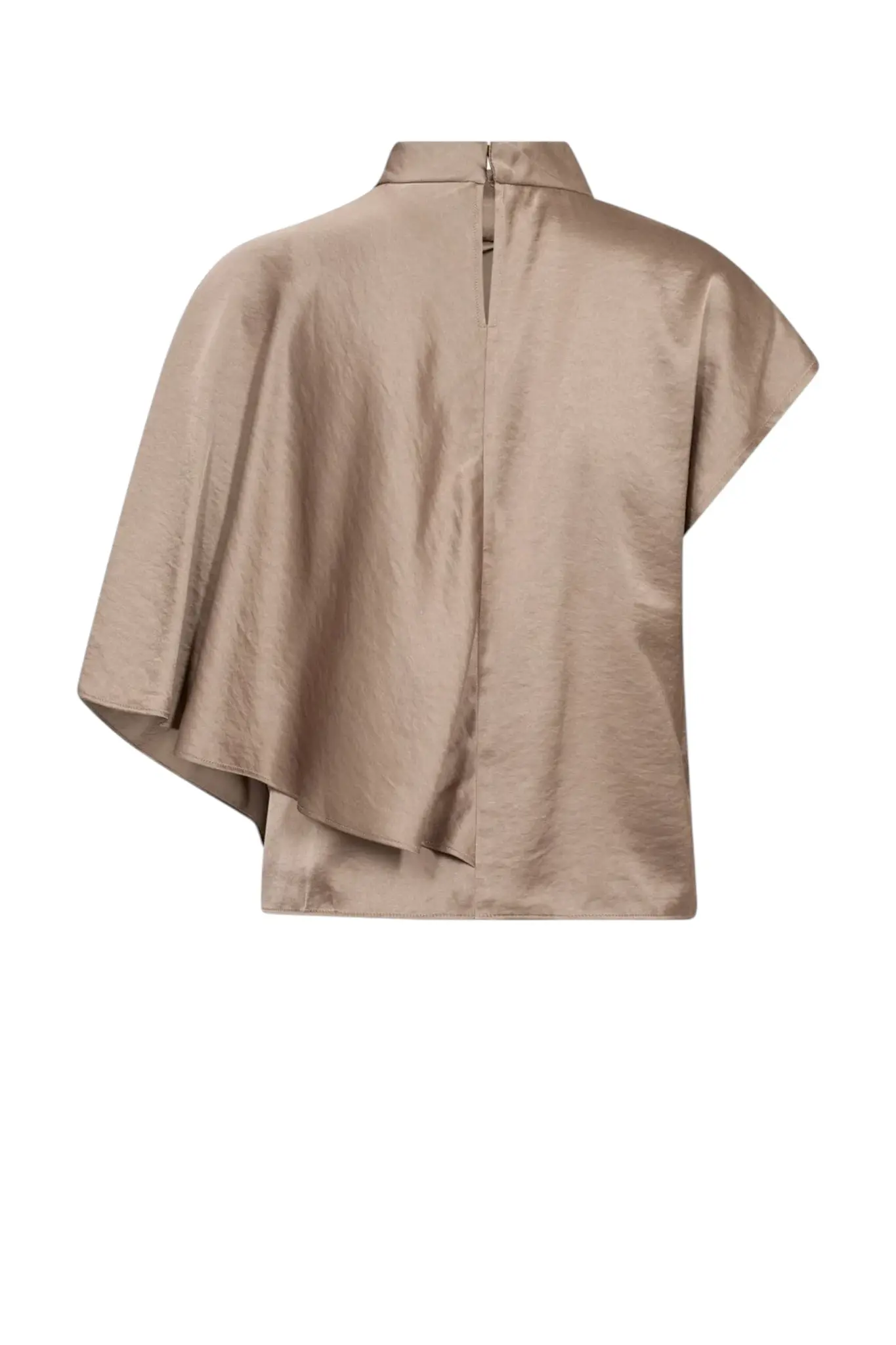 Idun Cape Ss Blouse - Walnut