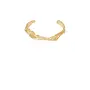 Gehamerde Organische Massieve Bangle - Goud
