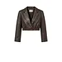 Gitt Crop Blazer - Dark Brown