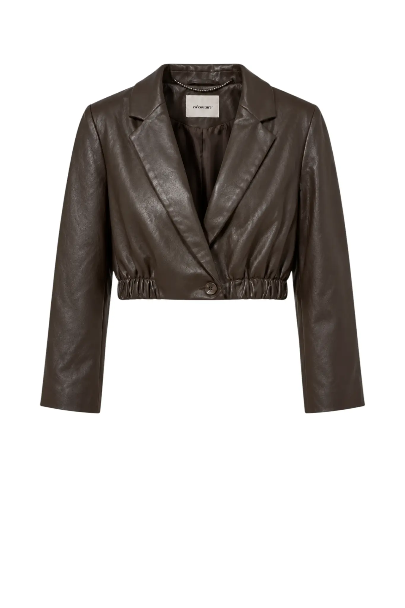 Gitt Crop Blazer - Dark Brown