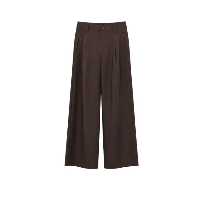 Luna Pleat Pant - Bison
