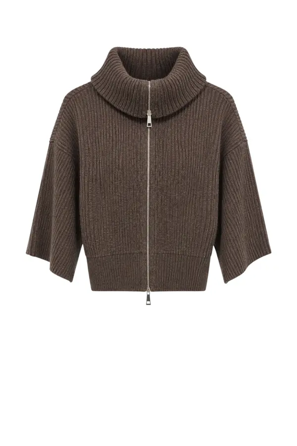 Row Zip Knit - Mocca