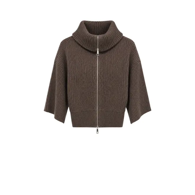 Row Zip Knit - Mocca