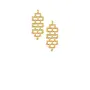 Geometrische Geweven Oorstekers - Goud