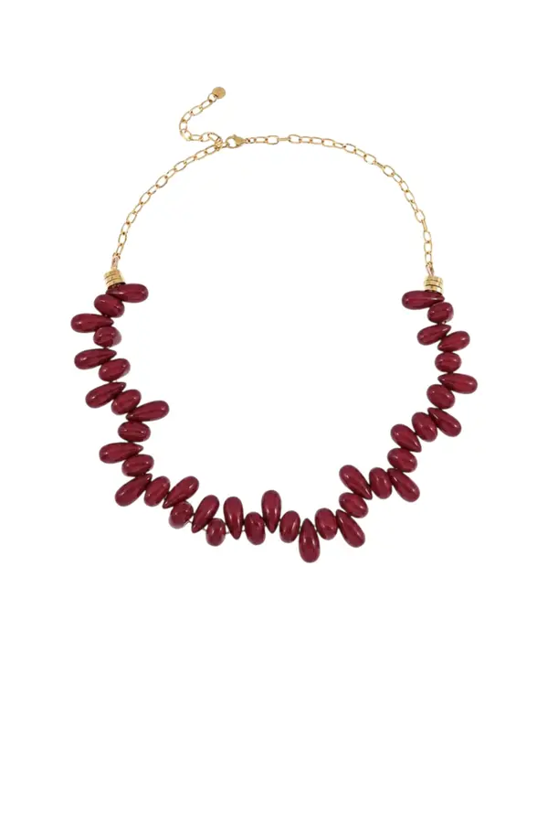 Drops Ketting - Aubergine
