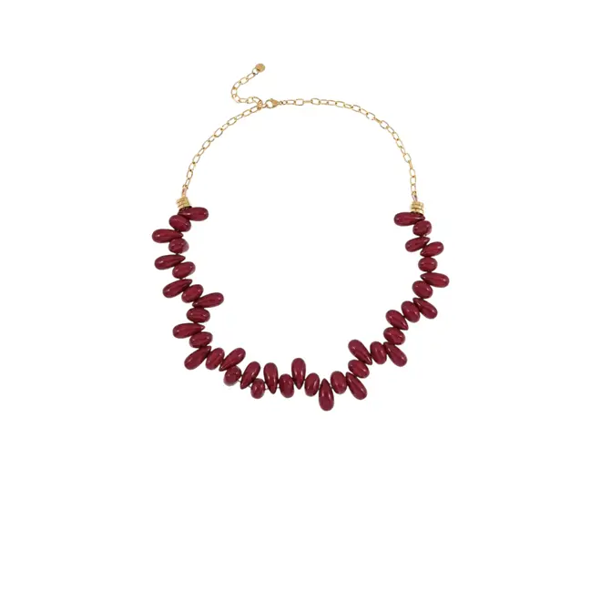 Drops Ketting - Aubergine