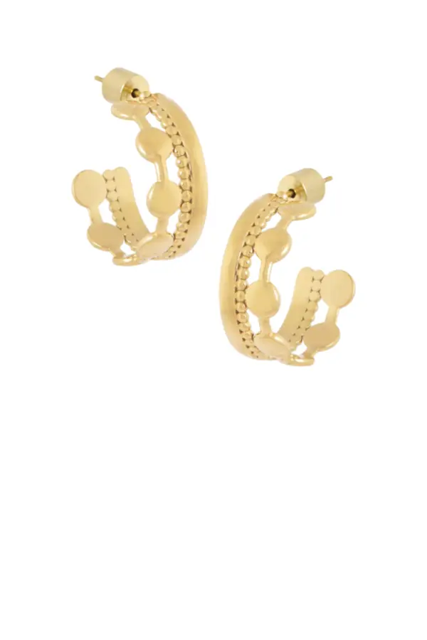Oorstekers Luna Dot - Goud