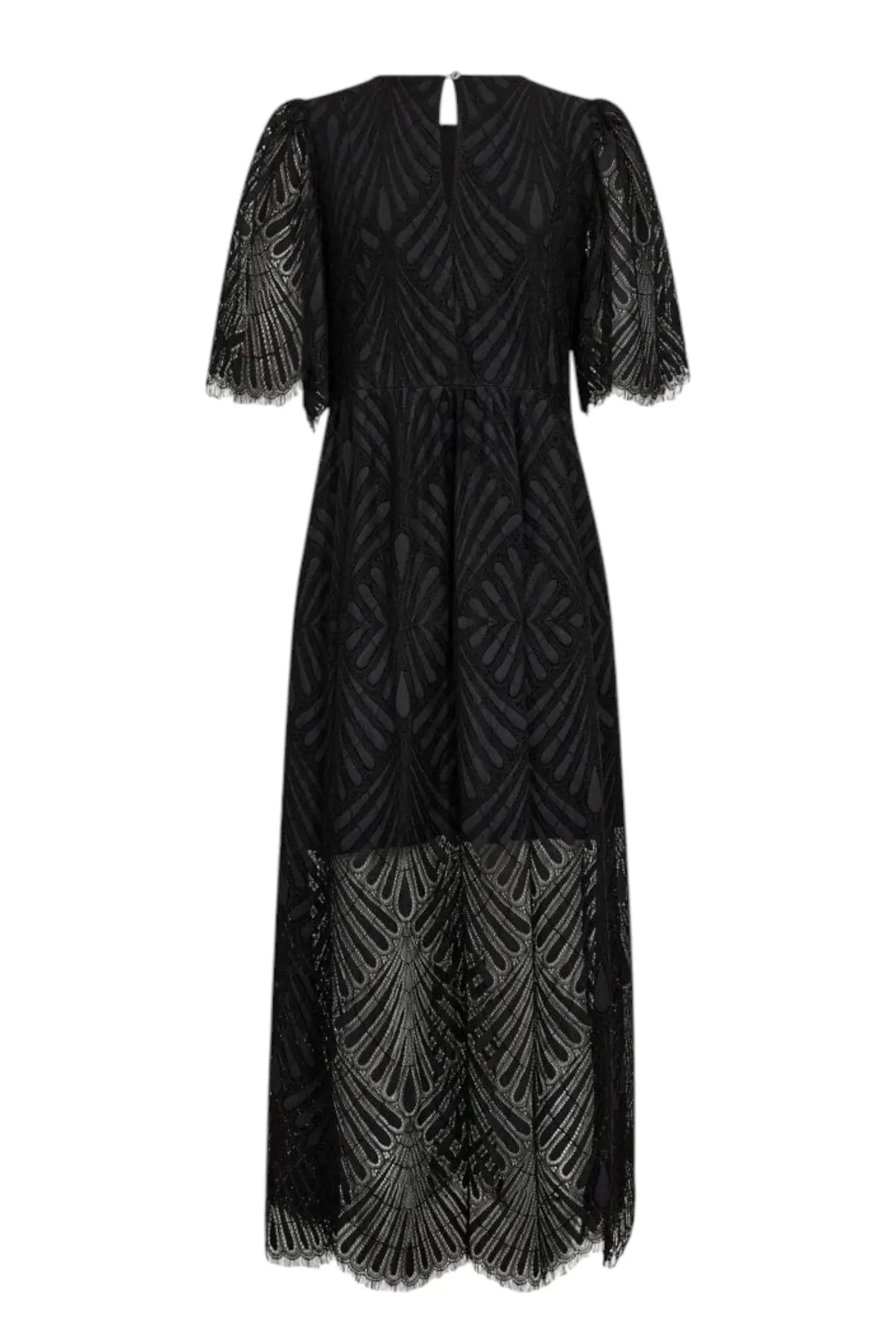 Leti Lace Maxi Dress - Black