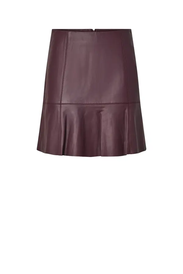 Colly Mw Naplon Leather Skirt Noos - Fig