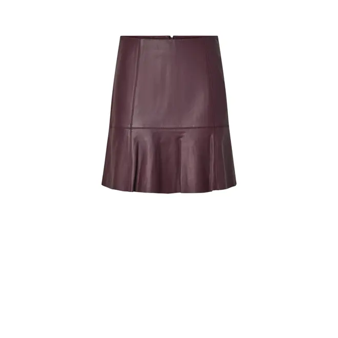 Colly Mw Naplon Leather Skirt Noos - Fig