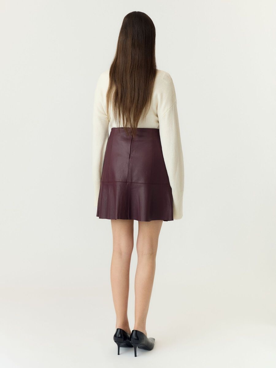 Colly Mw Naplon Leather Skirt Noos - Fig