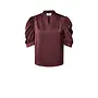 Roella Heavy Sateen Blouse - Burgundy