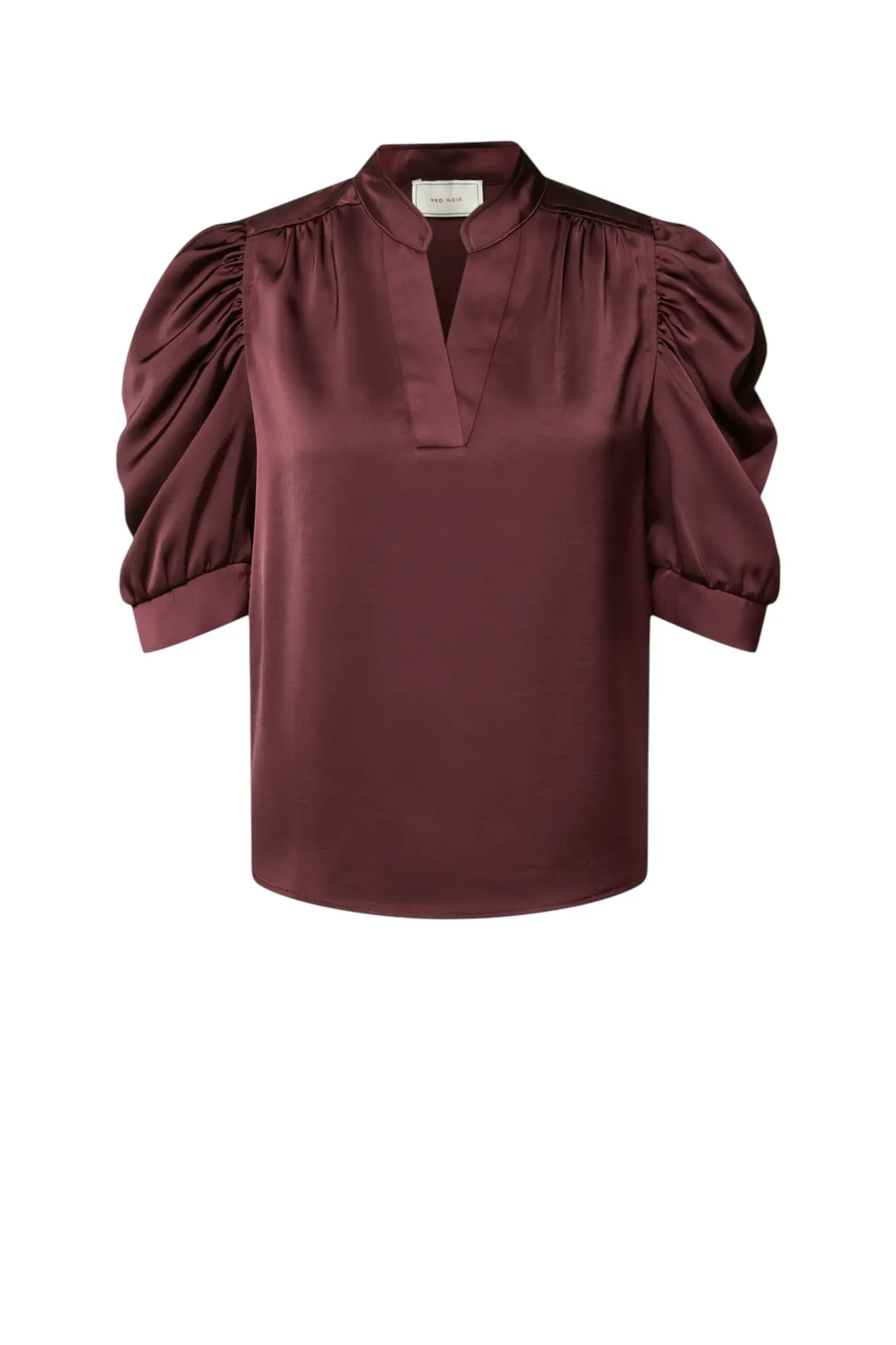 Roella Heavy Sateen Blouse - Burgundy