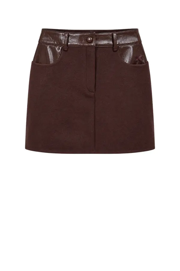 Lino Skirt - Brown