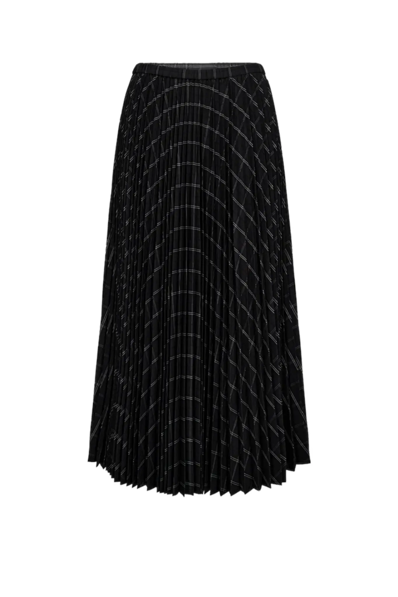 Aurora Skirt - Gray Pinstripe W. Black