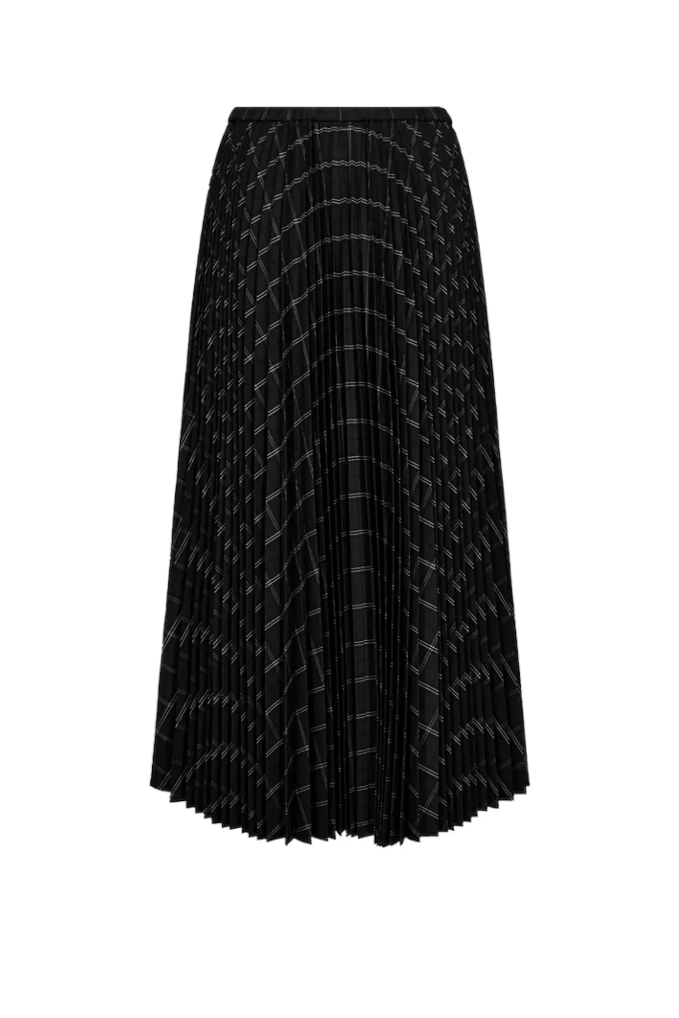 Aurora Skirt - Gray Pinstripe W. Black