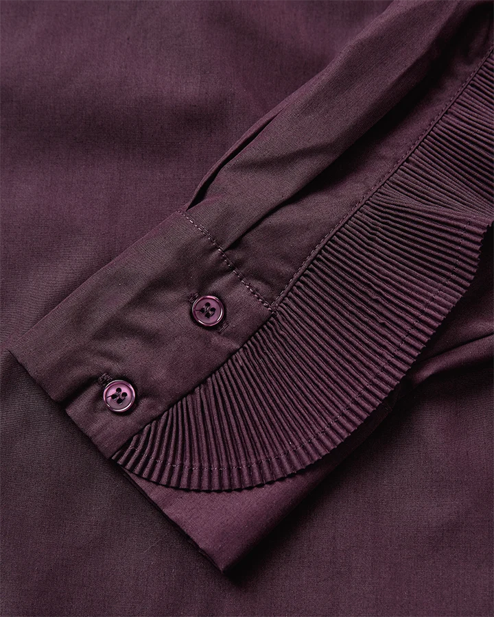Pleat Blouse - Plum Perfect