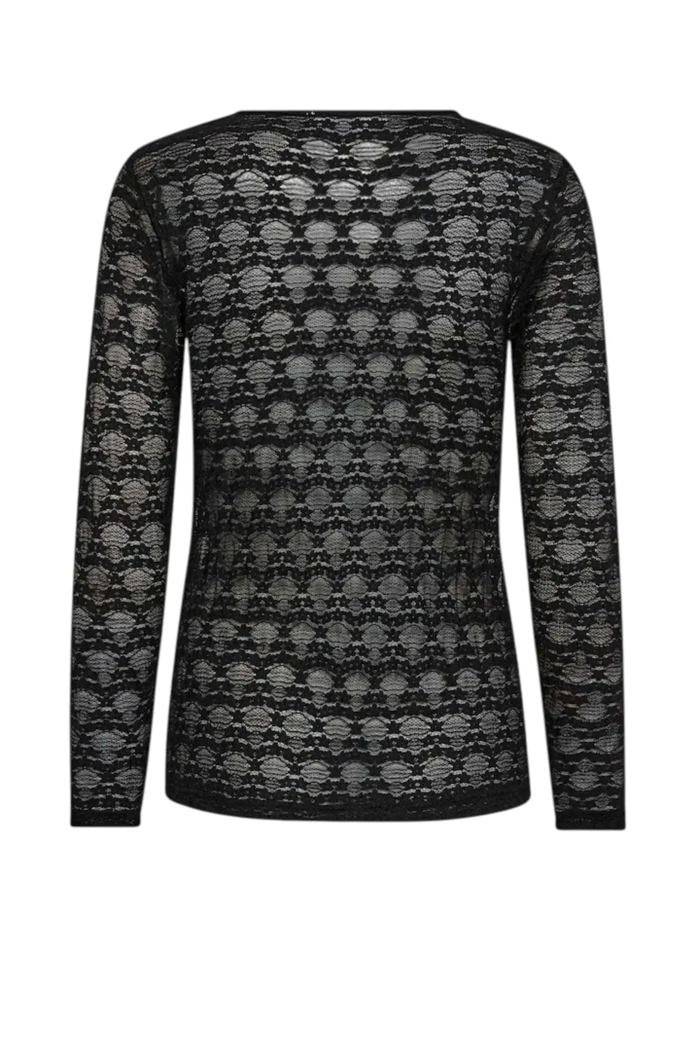 Penola O-Neck Blouse - Black