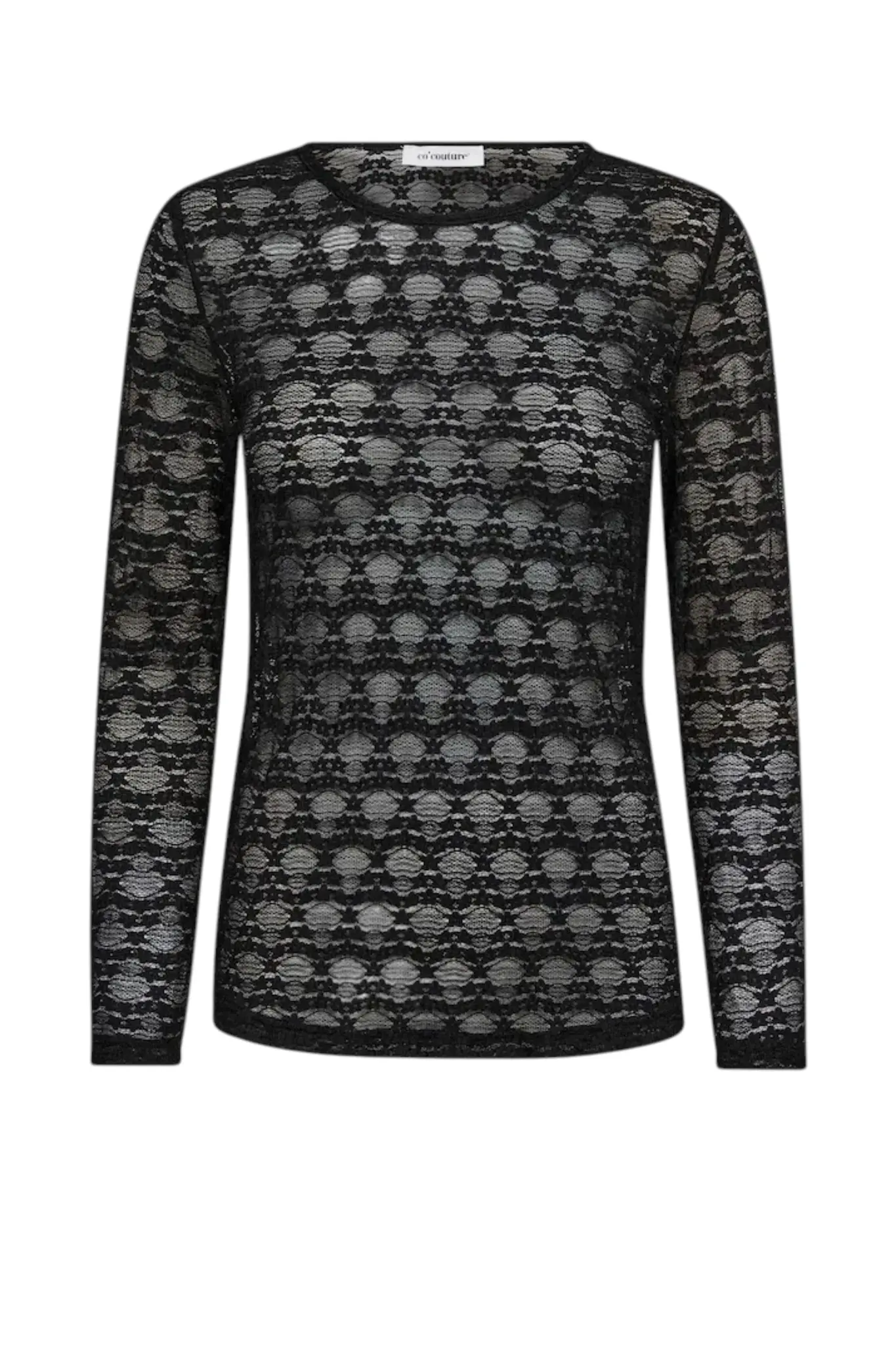 Penola O-Neck Blouse - Black