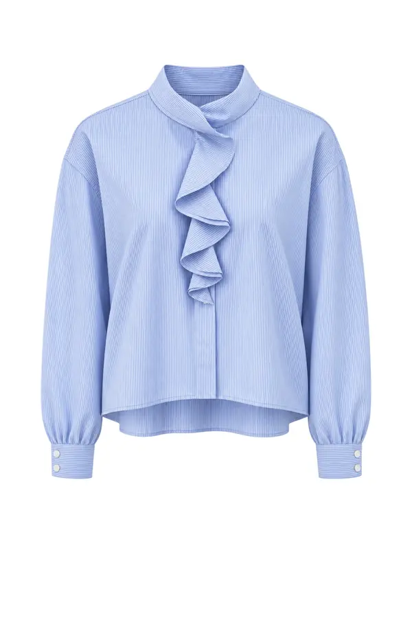 Rafaela Blouse - Light Blue Striped