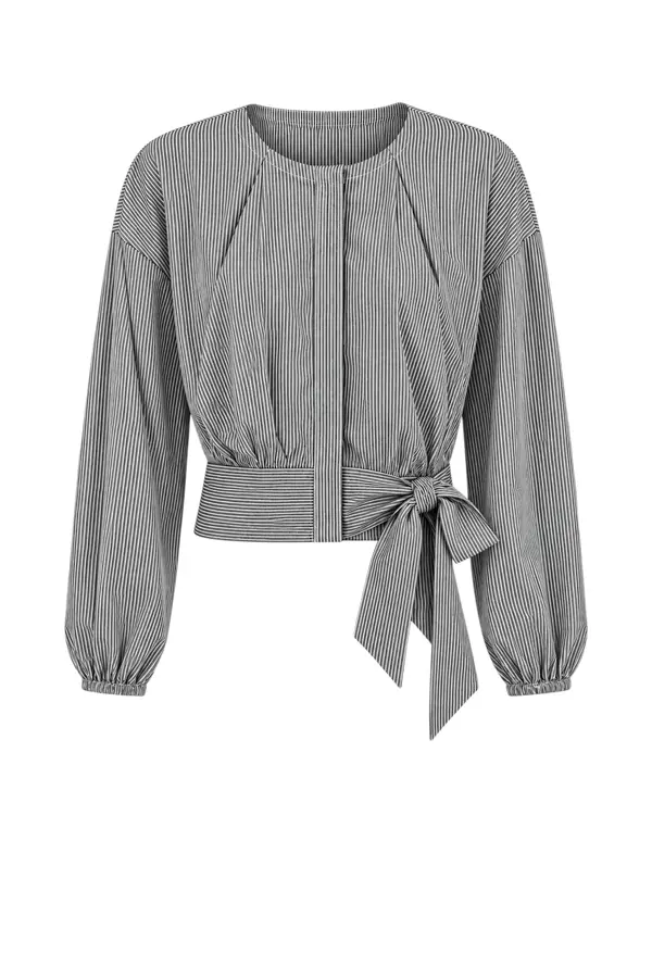 Rachel Blouse - Black Striped