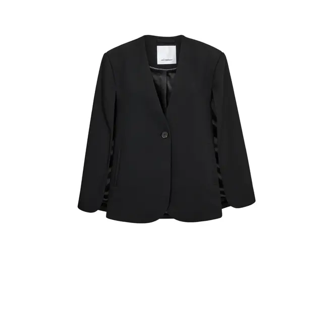 Vola Cape Button Blazer - Black