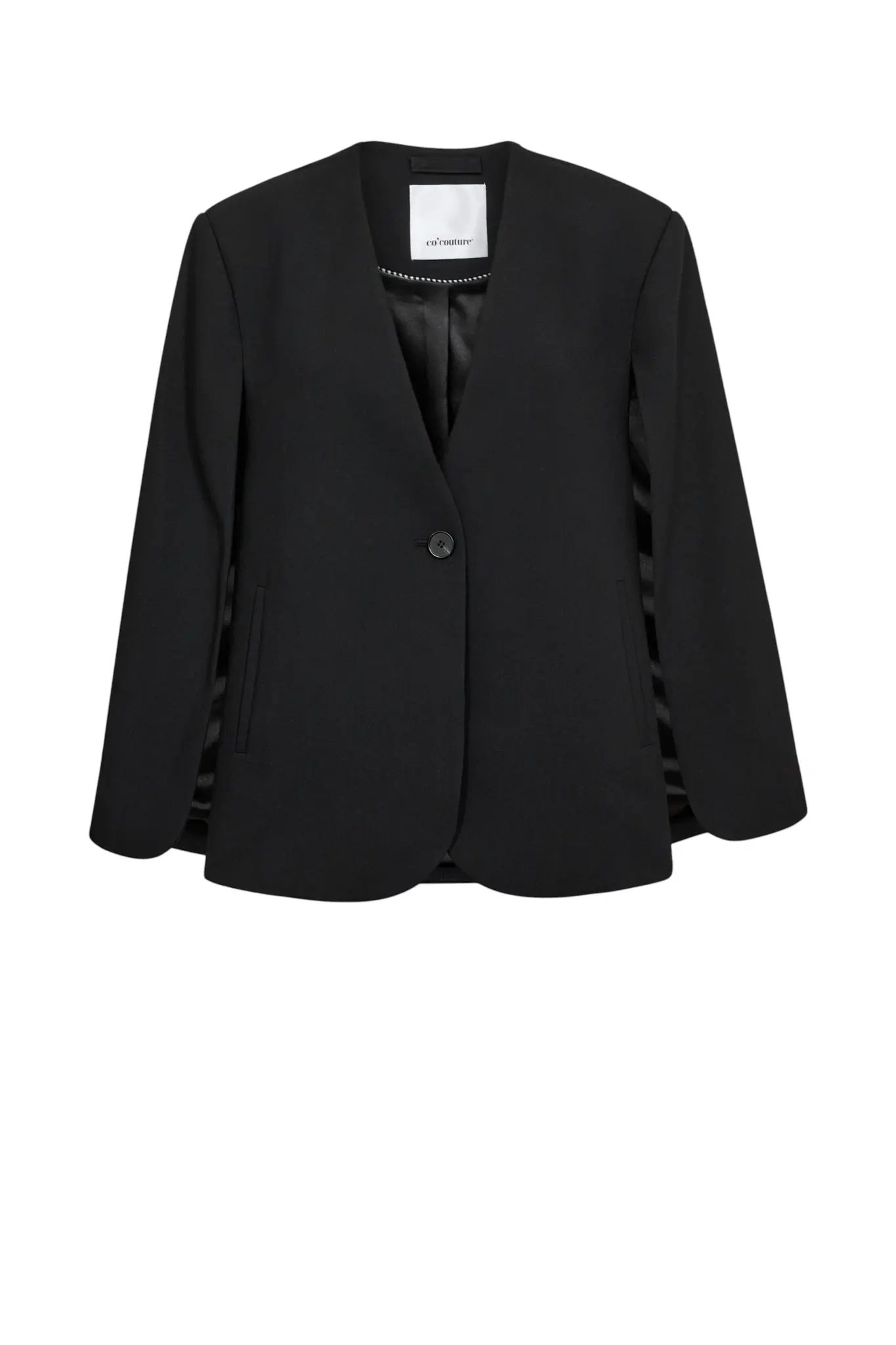 Vola Cape Button Blazer - Black