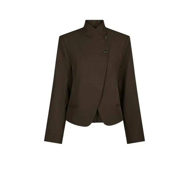 Tiria Structure Blazer - Dark Brown