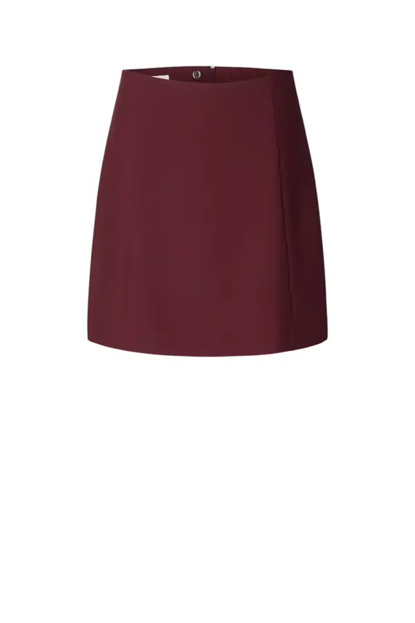 Rita Mw Short Skirt - Tawny Port Melange