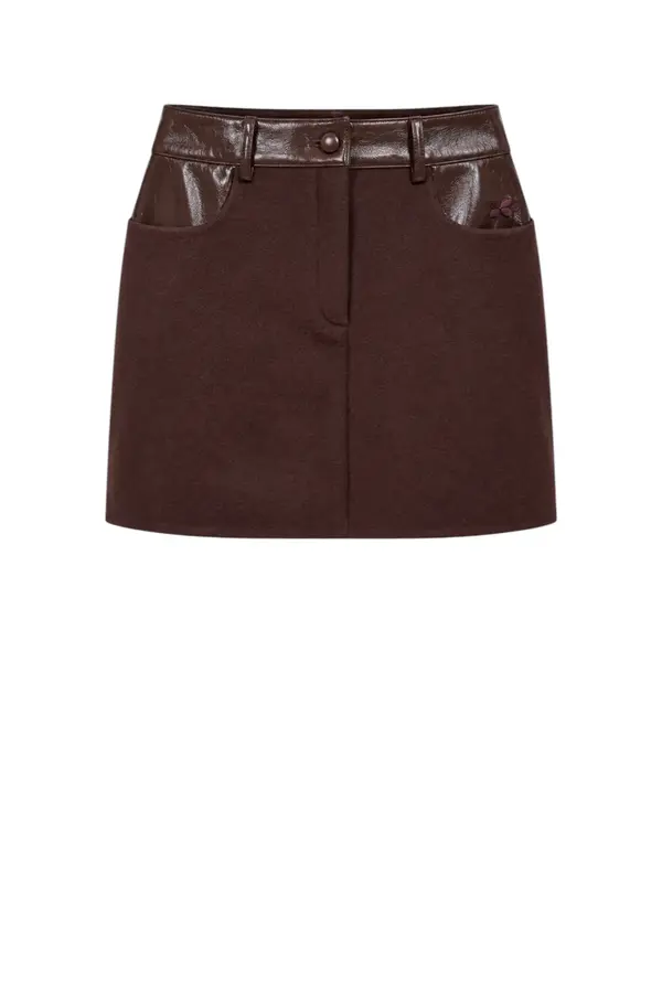 Lino Skirt - Brown