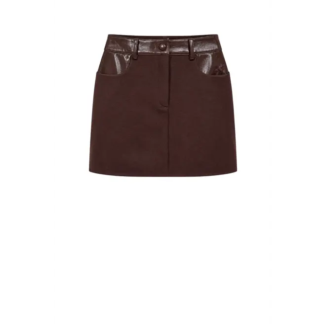 Lino Skirt - Brown