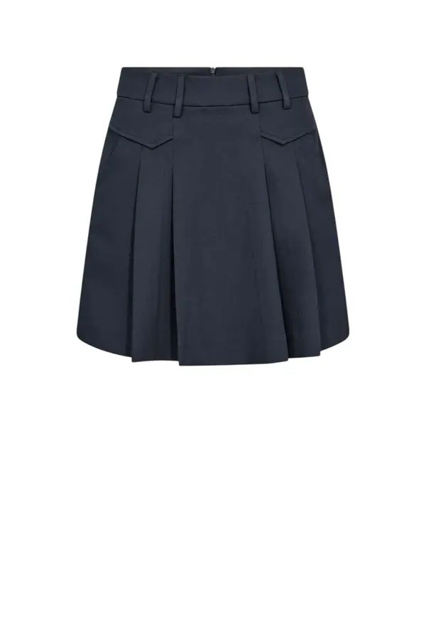 Luna Pocket Pleat Mini Skirt - Navy