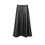 Wijde Leren Rok - Black