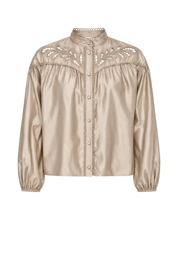 Melin Balloon Lace Shirt - Champagne
